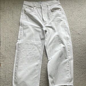 Almond colour Citizens Humanity Ayla raw edge jeans.